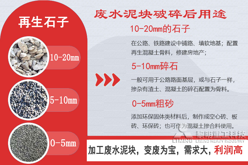 廢水泥塊加工后用途